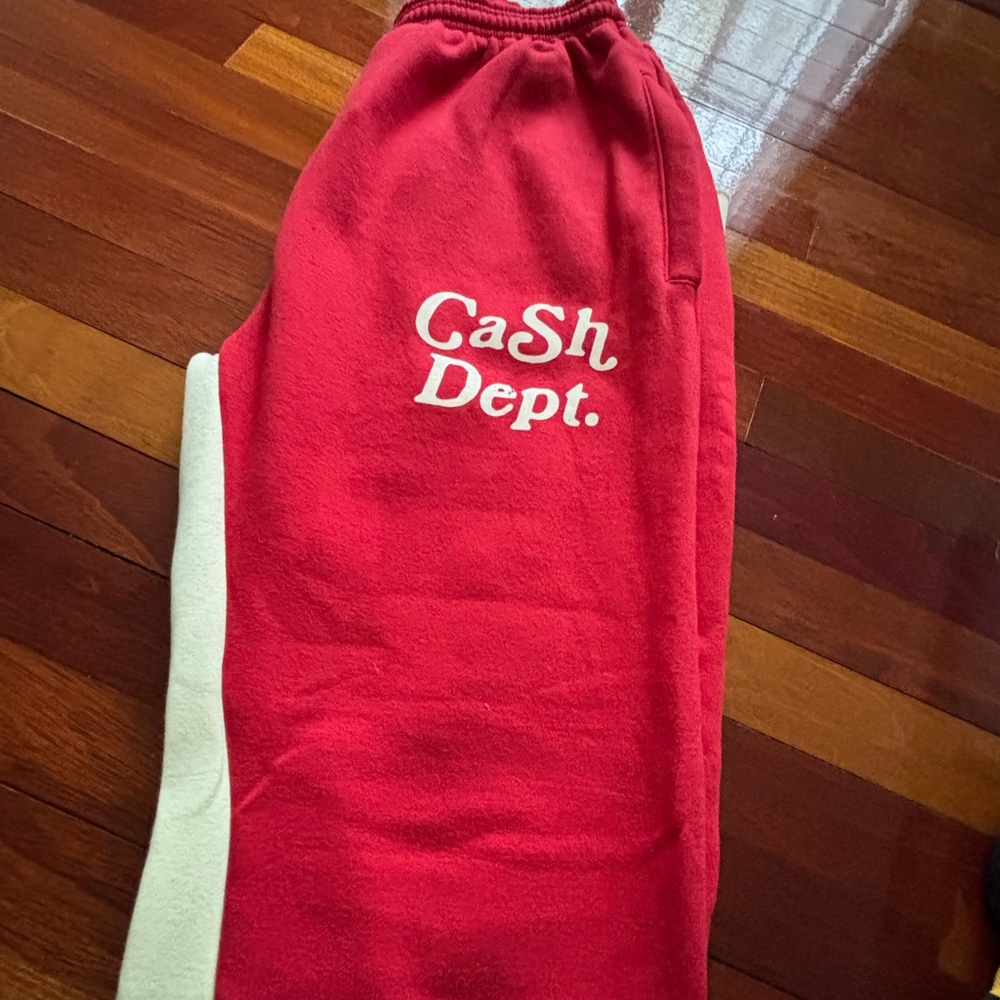 Billionaire Boys Club Red Drawstring Sweatpants with White Cord